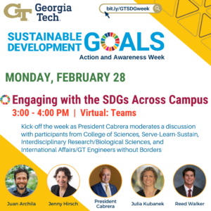 Engaging with the SDGs Across Campus at Georgia Tech