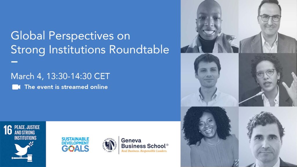 Global Perspectives on Strong Institutions Roundtable (SDG Week 2022)